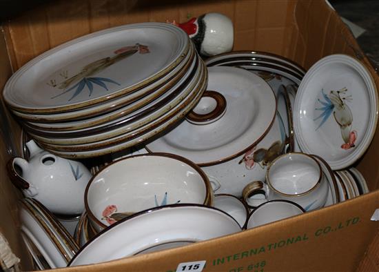 Pottery cockeral designed dinnerware